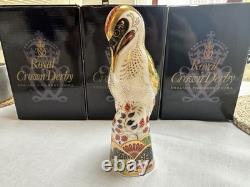 Royal Crown Derby Green Woodpecker Paperweight Gold Stopper