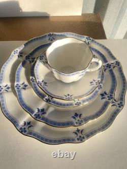 Royal Crown Derby Grenville Dinner Plate Salad & Bread Tea Cup New 5 Pc Setting