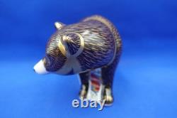Royal Crown Derby Grizzly Bear Marked MMX Gold Stopper 1st Quality