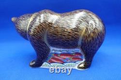 Royal Crown Derby Grizzly Bear Marked MMX Gold Stopper 1st Quality