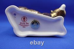 Royal Crown Derby Grizzly Bear Marked MMX Gold Stopper 1st Quality