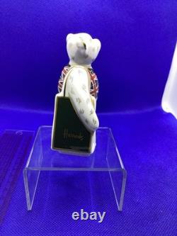 Royal Crown Derby Harrods Shopper Bear. Union Jack Waistcoat. 2012 Rare to find