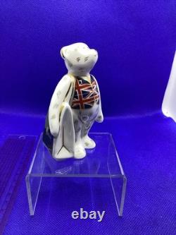 Royal Crown Derby Harrods Shopper Bear. Union Jack Waistcoat. 2012 Rare to find