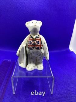 Royal Crown Derby Harrods Shopper Bear. Union Jack Waistcoat. 2012 Rare to find
