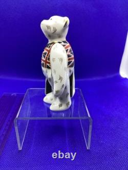 Royal Crown Derby Harrods Shopper Bear. Union Jack Waistcoat. 2012 Rare to find