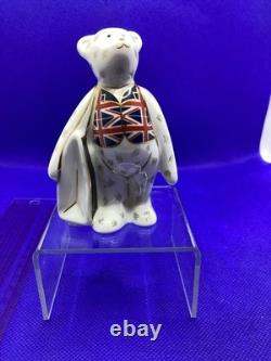 Royal Crown Derby Harrods Shopper Bear. Union Jack Waistcoat. 2012 Rare to find
