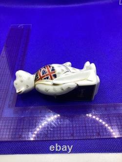 Royal Crown Derby Harrods Shopper Bear. Union Jack Waistcoat. 2012 Rare to find