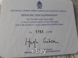 Royal Crown Derby Heraldic Lion Gold Stopper Limited Edition No 1755 of 2000