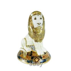 Royal Crown Derby Heraldic Lion Paperweight