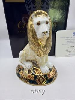 Royal Crown Derby Heraldic Lion with box and certificate
