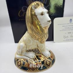 Royal Crown Derby Heraldic Lion with box and certificate