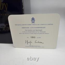 Royal Crown Derby Heraldic Lion with box and certificate