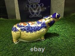 Royal Crown Derby Hippo Paperweight Limited Gold Signature Edition