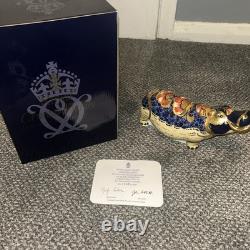 Royal Crown Derby Hippopotamus Limited Edition Paperweight With Good Stopper