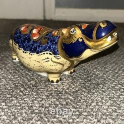 Royal Crown Derby Hippopotamus Limited Edition Paperweight With Good Stopper