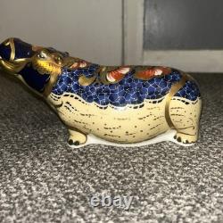 Royal Crown Derby Hippopotamus Limited Edition Paperweight With Good Stopper
