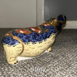 Royal Crown Derby Hippopotamus Limited Edition Paperweight With Good Stopper