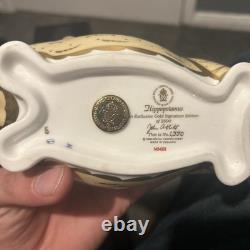 Royal Crown Derby Hippopotamus Limited Edition Paperweight With Good Stopper