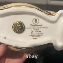 Royal Crown Derby Hippopotamus Limited Edition Paperweight With Good Stopper