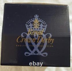 Royal Crown Derby IMARI Teddy Bear (Blue Bowtie, Gold Stopper) Paperweight &Box
