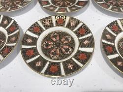 Royal Crown Derby Imari 1128 Coffee Cups and Saucers-Set of 6 Date Mark 1981 1st