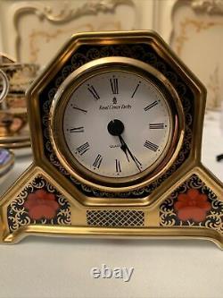 Royal Crown Derby Imari 1128 Desk Top Clock 1st Quality