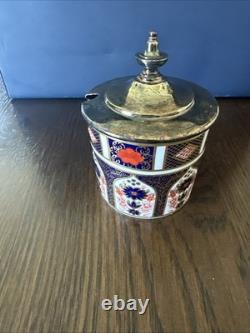 Royal Crown Derby Imari 1128 Jam Pot No Spoon Excellent Condition
