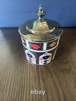 Royal Crown Derby Imari 1128 Jam Pot No Spoon Excellent Condition