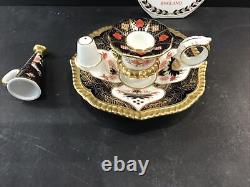 Royal Crown Derby Imari 1128 SGB Chamber / Candle stick + Snuffer 1st 1999
