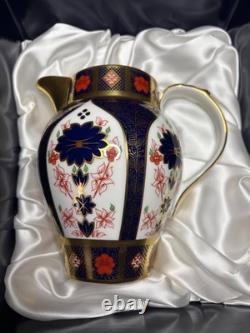 Royal Crown Derby Imari 1128 Solid Gold Band Rolleston Jug 1st Quality BNIB