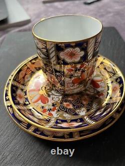 Royal Crown Derby Imari 2451 Trio Tea Cup, Saucer and Side Plate, year 1911