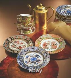 Royal Crown Derby Imari Accent Blue Camellias Plate New 1st Quality Boxed