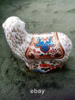 Royal Crown Derby Imari Ewe With Gold Stopper, Certificate And Original Box