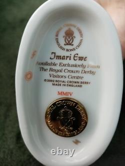 Royal Crown Derby Imari Ewe With Gold Stopper, Certificate And Original Box