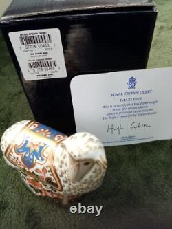 Royal Crown Derby Imari Ewe With Gold Stopper, Certificate And Original Box
