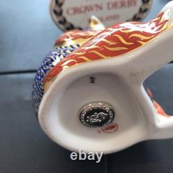 Royal Crown Derby Imari Paperweight silver Stopper Honey Bear boxed vgc