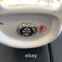 Royal Crown Derby Imari Paperweight silver Stopper Honey Bear boxed vgc