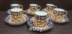 Royal Crown Derby Imari Pattern 12 Piece Coffee Espresso Demitasse Set No. 2451