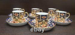 Royal Crown Derby Imari Pattern 12 Piece Coffee Espresso Demitasse Set No. 2451
