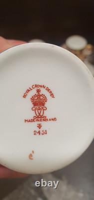 Royal Crown Derby Imari Pattern 12 Piece Coffee Espresso Demitasse Set No. 2451
