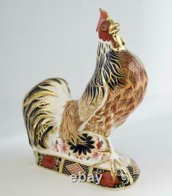 Royal Crown Derby Imari Rooster Paperweight New 1st Quality