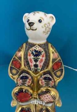 Royal Crown Derby Imari SGB Bear Paperweight 1st Quality