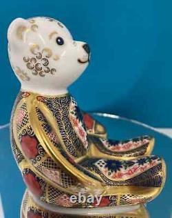 Royal Crown Derby Imari SGB Bear Paperweight 1st Quality