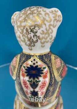 Royal Crown Derby Imari SGB Bear Paperweight 1st Quality