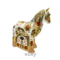 Royal Crown Derby Imari SGB Cob Horse Paperweight