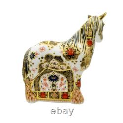 Royal Crown Derby Imari SGB Cob Horse Paperweight