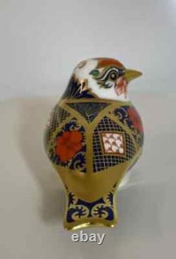 Royal Crown Derby Imari SGB Goldfinch Paperweight 1st Quality