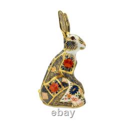 Royal Crown Derby Imari SGB Hare Paperweight 1st Quality