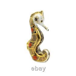 Royal Crown Derby Imari SGB Seahorse Paperweight