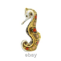 Royal Crown Derby Imari SGB Seahorse Paperweight
